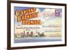 Postcard Folder, Oakland, Berkeley, Alameda, California-null-Framed Premium Giclee Print