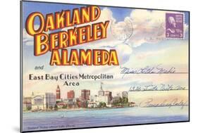 Postcard Folder, Oakland, Berkeley, Alameda, California-null-Mounted Art Print