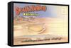 Postcard Folder of Death Valley, California-null-Framed Stretched Canvas