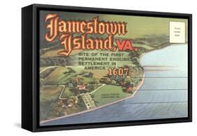 Postcard Folder of Jamestown, Virginia-null-Framed Stretched Canvas