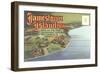 Postcard Folder of Jamestown, Virginia-null-Framed Art Print