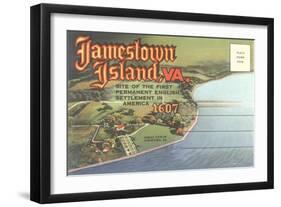 Postcard Folder of Jamestown, Virginia-null-Framed Art Print