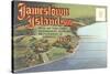 Postcard Folder of Jamestown, Virginia-null-Stretched Canvas