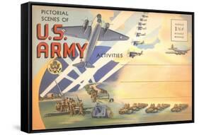 Postcard Folder of US Army-null-Framed Stretched Canvas