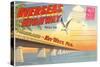 Postcard Folder, Overseas Highway, Key West, Florida-null-Stretched Canvas