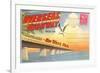 Postcard Folder, Overseas Highway, Key West, Florida-null-Framed Premium Giclee Print