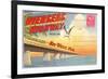 Postcard Folder, Overseas Highway, Key West, Florida-null-Framed Premium Giclee Print
