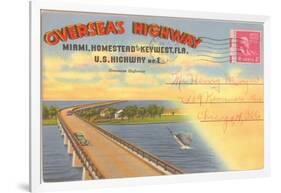 Postcard Folder, Overseas Highway-null-Framed Art Print