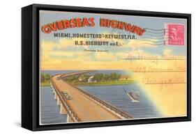Postcard Folder, Overseas Highway-null-Framed Stretched Canvas