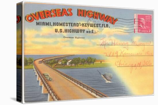 Postcard Folder, Overseas Highway-null-Stretched Canvas