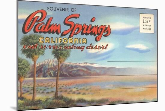 Postcard Folder, Palm Springs, California-null-Mounted Art Print