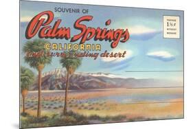 Postcard Folder, Palm Springs, California-null-Mounted Art Print