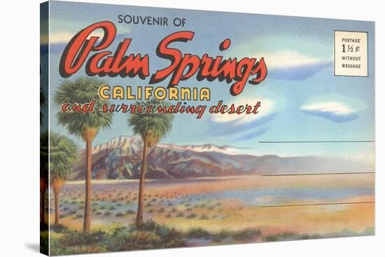 Postcard Folder, Palm Springs, California-null-Stretched Canvas