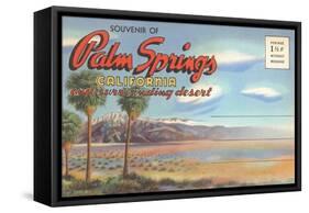 Postcard Folder, Palm Springs, California-null-Framed Stretched Canvas