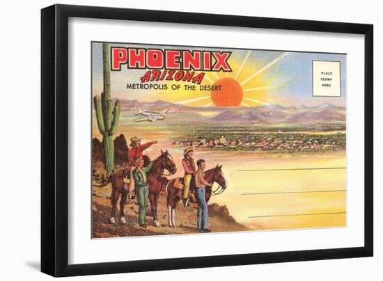 Postcard Folder, Phoenix, Arizona-null-Framed Art Print