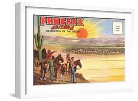 Postcard Folder, Phoenix, Arizona-null-Framed Art Print