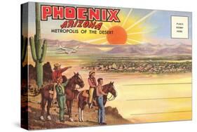 Postcard Folder, Phoenix, Arizona-null-Stretched Canvas