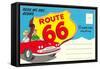 Postcard Folder, Route 66-null-Framed Stretched Canvas