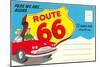 Postcard Folder, Route 66-null-Mounted Art Print