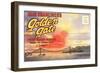 Postcard Folder, San Francisco's Golden Gate-null-Framed Art Print