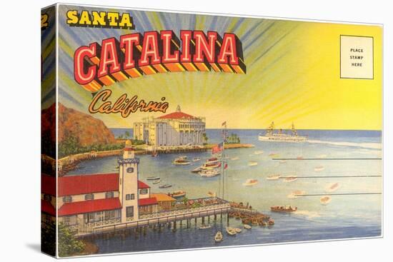 Postcard Folder, Santa Catalina, California-null-Stretched Canvas