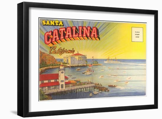 Postcard Folder, Santa Catalina, California-null-Framed Art Print