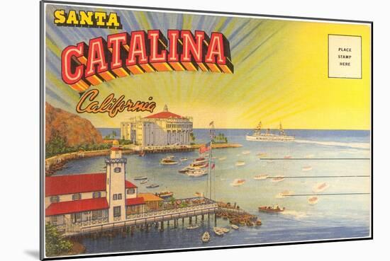 Postcard Folder, Santa Catalina, California-null-Mounted Art Print
