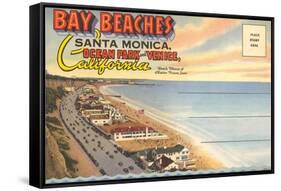 Postcard Folder, Santa Monica, California-null-Framed Stretched Canvas