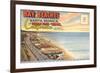 Postcard Folder, Santa Monica, California-null-Framed Art Print