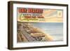 Postcard Folder, Santa Monica, California-null-Framed Art Print