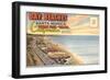 Postcard Folder, Santa Monica, California-null-Framed Art Print