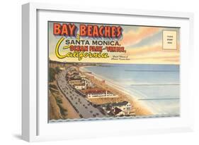 Postcard Folder, Santa Monica, California-null-Framed Art Print
