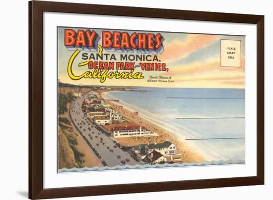 Postcard Folder, Santa Monica, California-null-Framed Premium Giclee Print