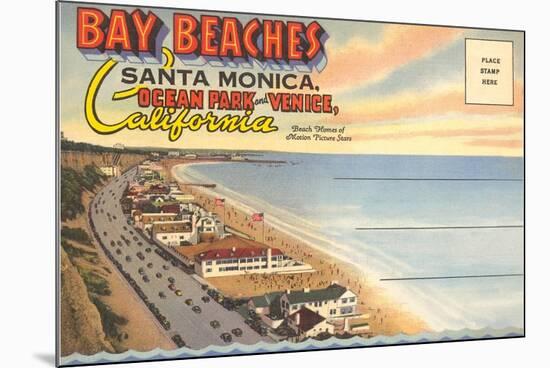Postcard Folder, Santa Monica, California-null-Mounted Premium Giclee Print