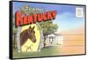 Postcard Folder, Scenic Kentucky-null-Framed Stretched Canvas