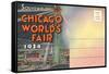 Postcard Folder, Souvenir of Chicago World's Fair-null-Framed Stretched Canvas