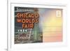 Postcard Folder, Souvenir of Chicago World's Fair-null-Framed Premium Giclee Print