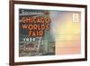 Postcard Folder, Souvenir of Chicago World's Fair-null-Framed Premium Giclee Print