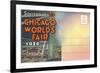 Postcard Folder, Souvenir of Chicago World's Fair-null-Framed Premium Giclee Print