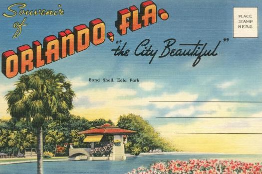 Postcard Florida Orlando FL Downtown 1960s Chrome Unposted 