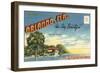 Postcard Folder, Souvenir of Orlando, Florida-null-Framed Art Print