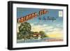 Postcard Folder, Souvenir of Orlando, Florida-null-Framed Art Print