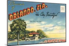 Postcard Folder, Souvenir of Orlando, Florida-null-Mounted Art Print
