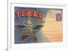 Postcard Folder, Souvenir of Texas-null-Framed Premium Giclee Print