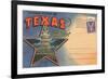 Postcard Folder, Souvenir of Texas-null-Framed Premium Giclee Print