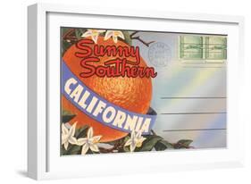 Postcard Folder, Sunny Southern California-null-Framed Art Print