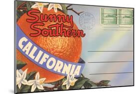 Postcard Folder, Sunny Southern California-null-Mounted Art Print