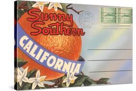 Postcard Folder, Sunny Southern California-null-Stretched Canvas
