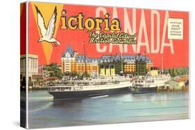 Postcard Folder, Victoria, British Columbia-null-Stretched Canvas