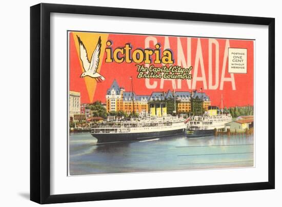 Postcard Folder, Victoria, British Columbia-null-Framed Art Print